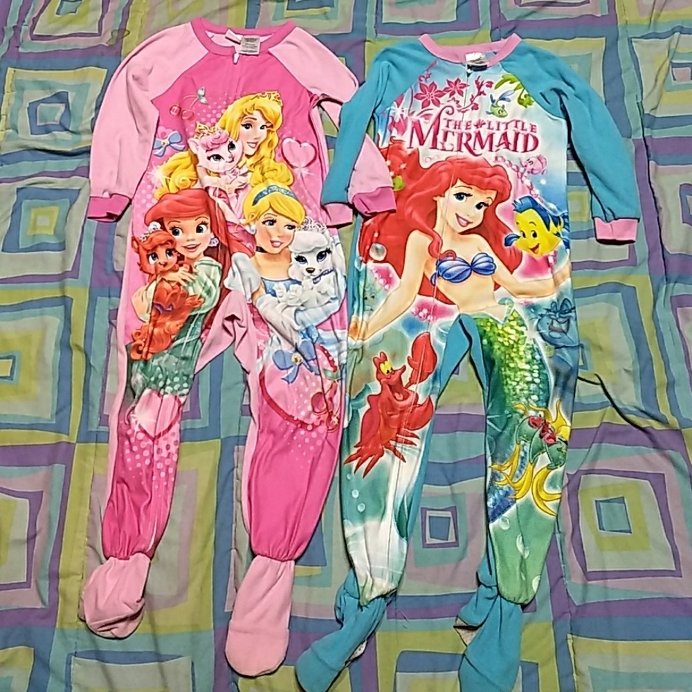 Girls Disney sleep onesies 5T